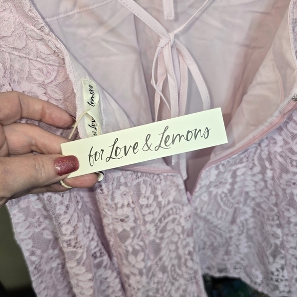 For Love And Lemons Carmela Mini Dress Purple NWT - Picture 13 of 16